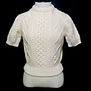 1996 Vintage CHANEL Cable-Knit Wool Sweater